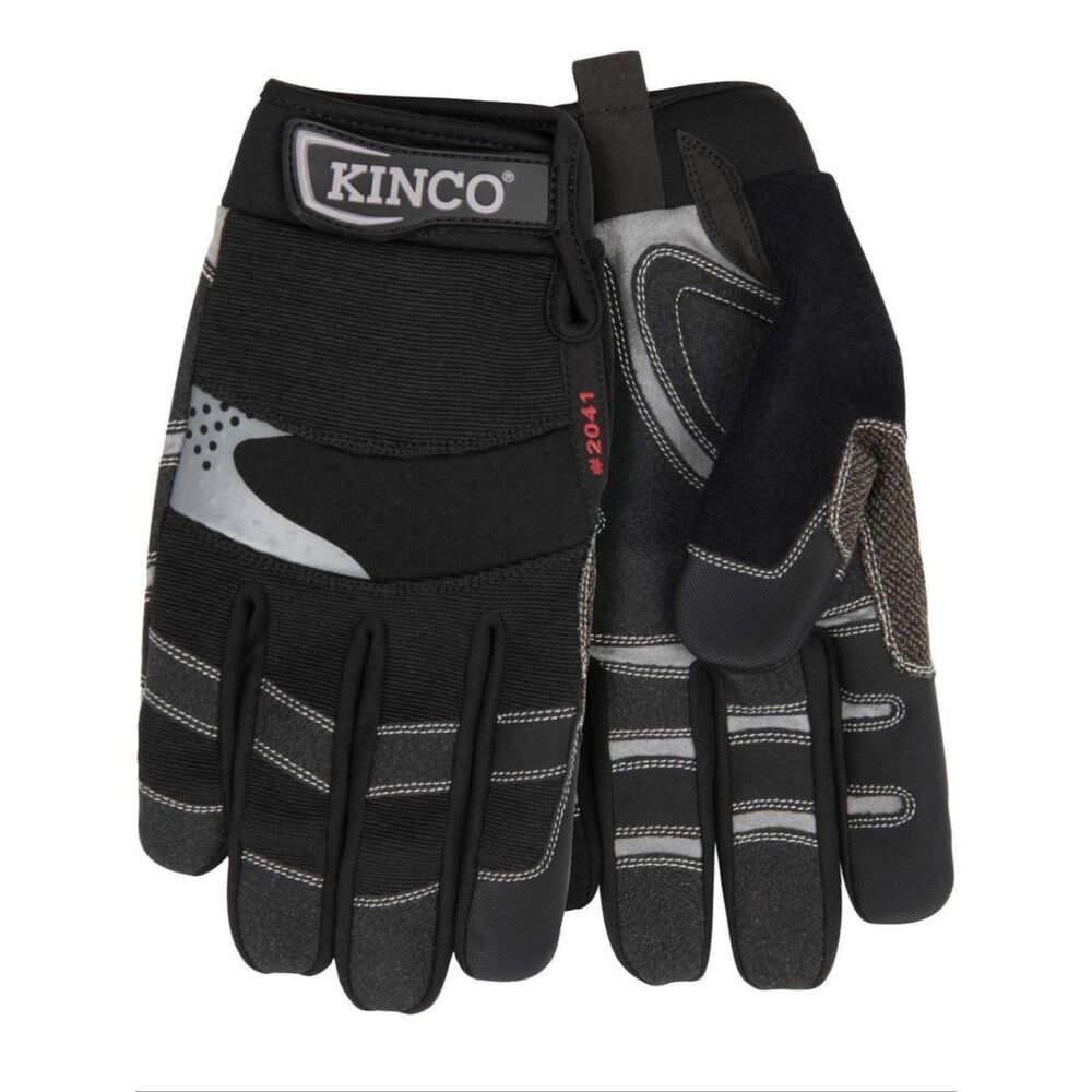 Kinco Pro  Black and Gray Men's Work Gloves Sz M NWT